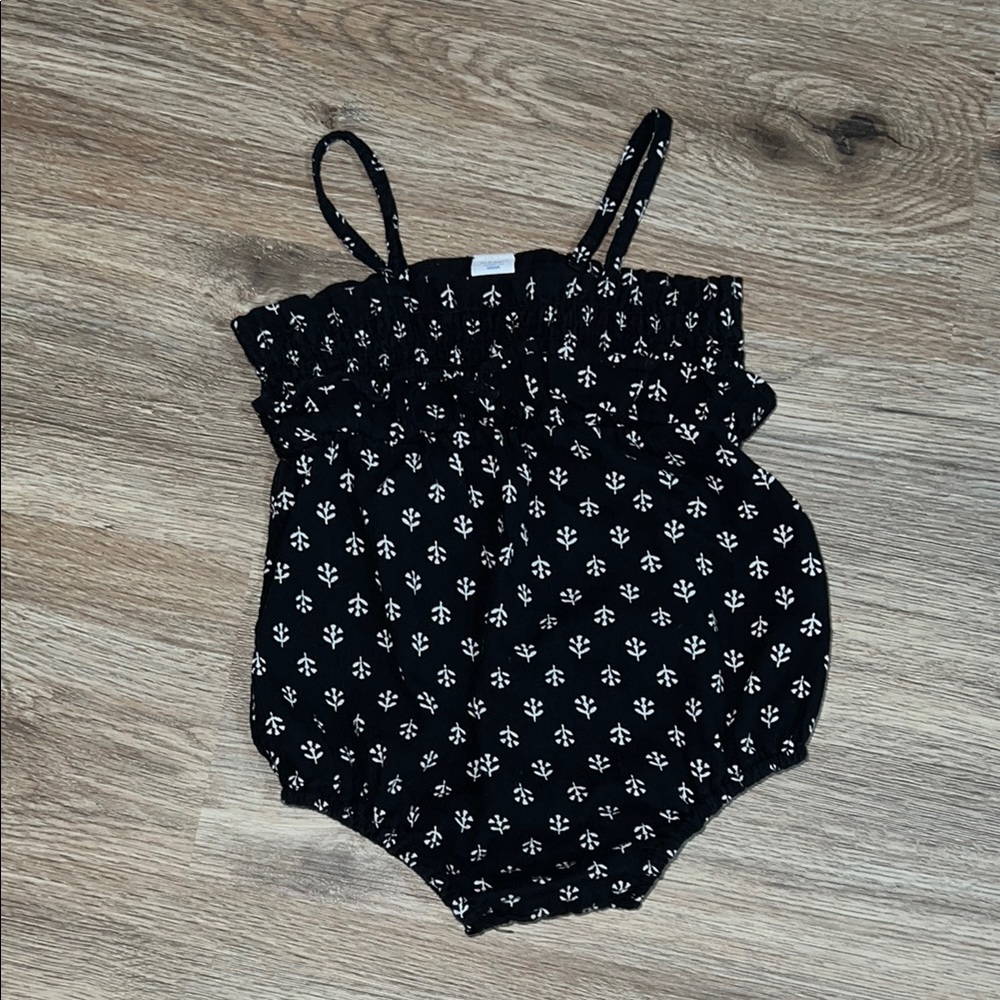 Old Navy Black and White Baby Romper